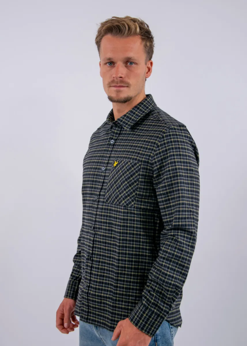 Lyle & Scott Tartan Flannel Shirt 3 Lyle & Scott lw2511v z865 jet black