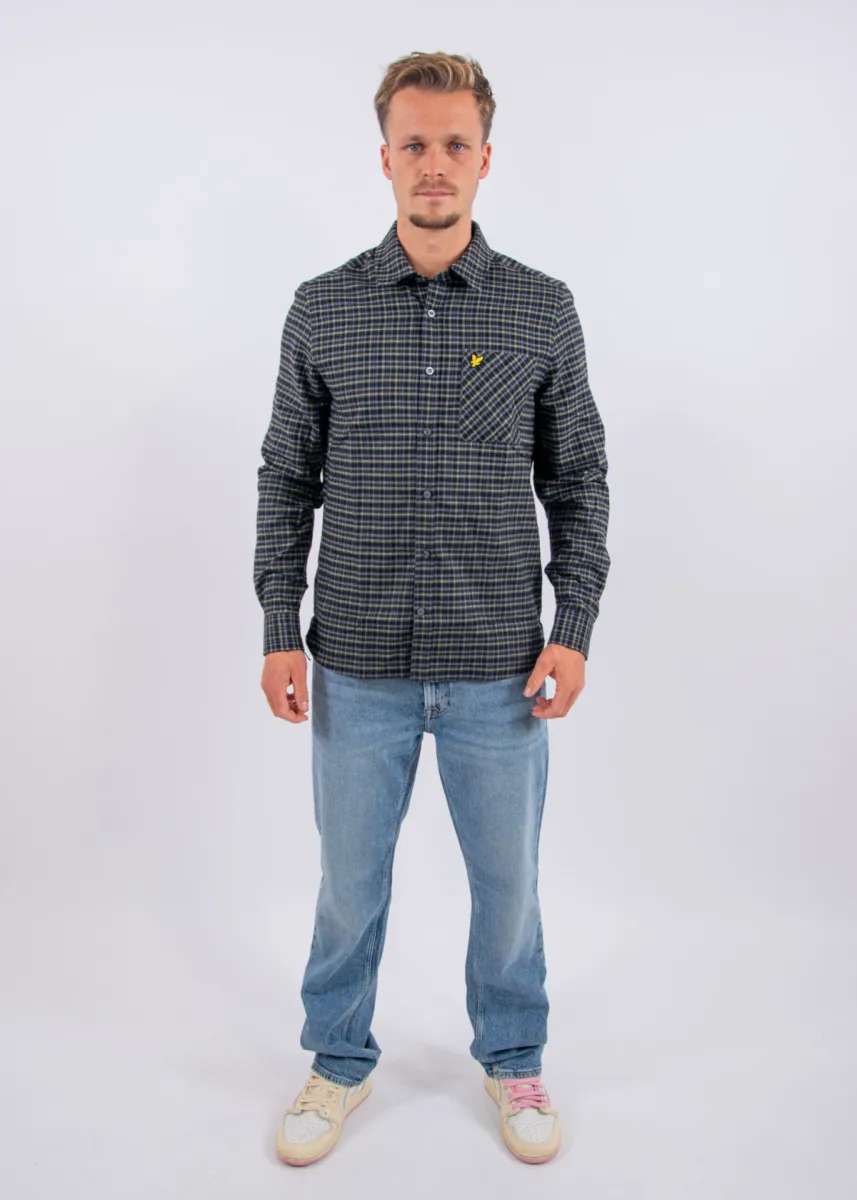 Lyle & Scott Tartan Flannel Shirt 5 Lyle & Scott lw2511v z865 jet black