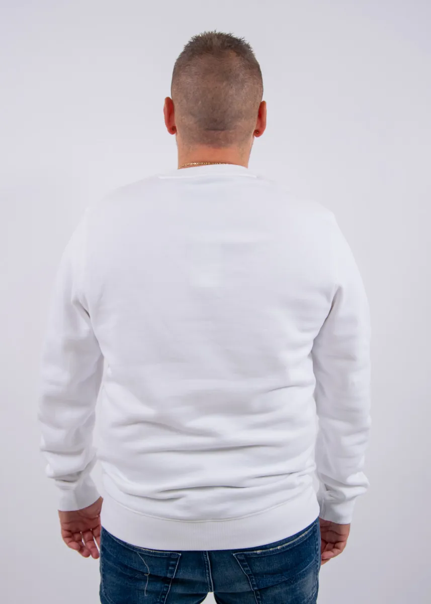 Lyle & Scott Crew Neck Brushback Sweatshirt 3 Lyle & Scott ml1131v 626 white