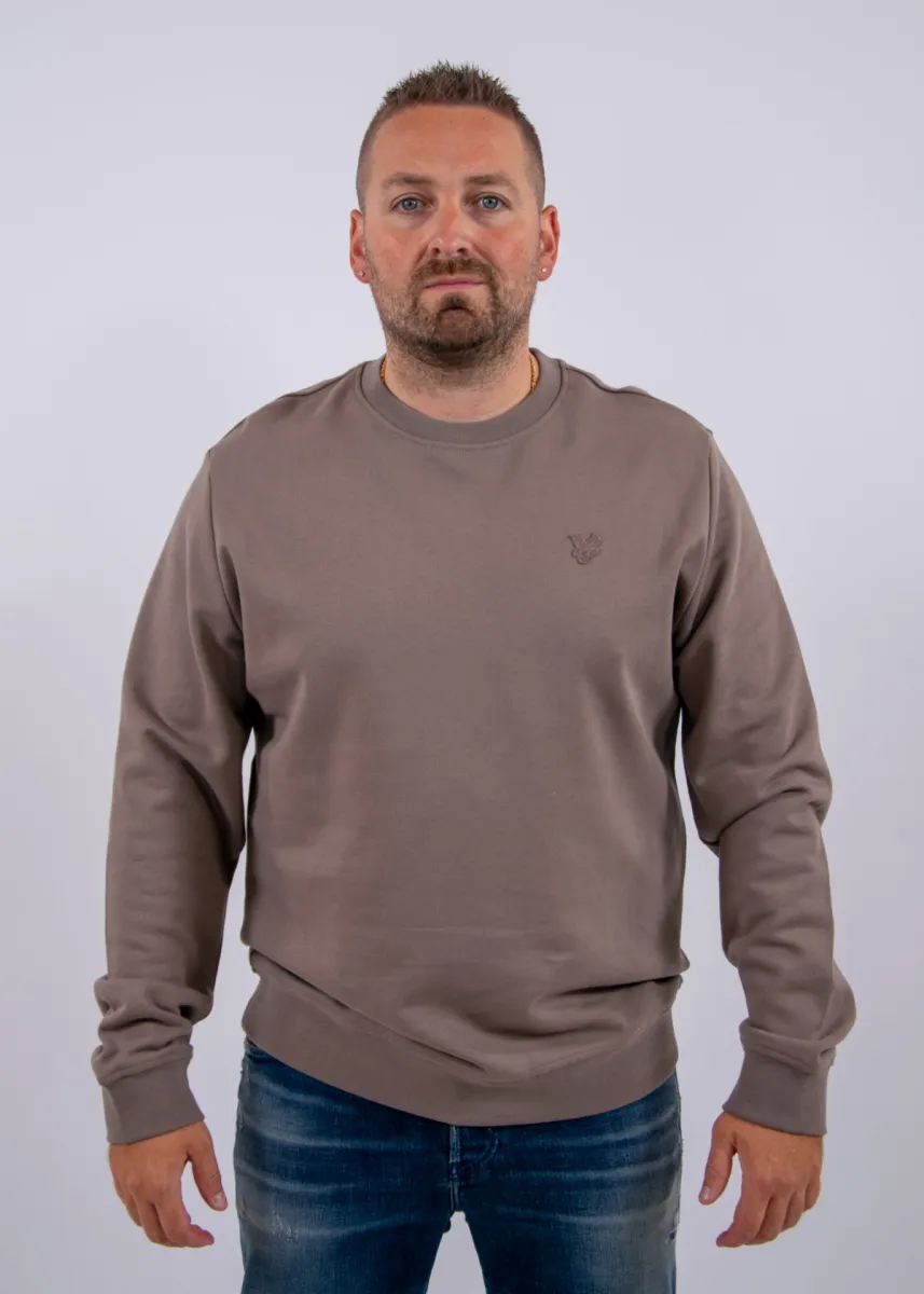 Lyle & Scott Superfine Crew Neck Sweatshirt 3 Lyle & Scott ml2255tont y268 mink taupe