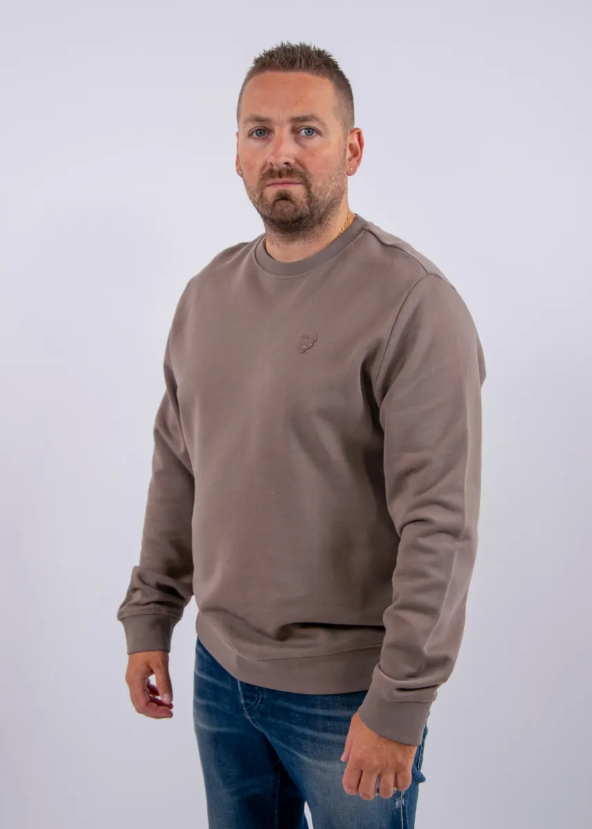 Lyle & Scott Superfine Crew Neck Sweatshirt 4 Lyle & Scott ml2255tont y268 mink taupe