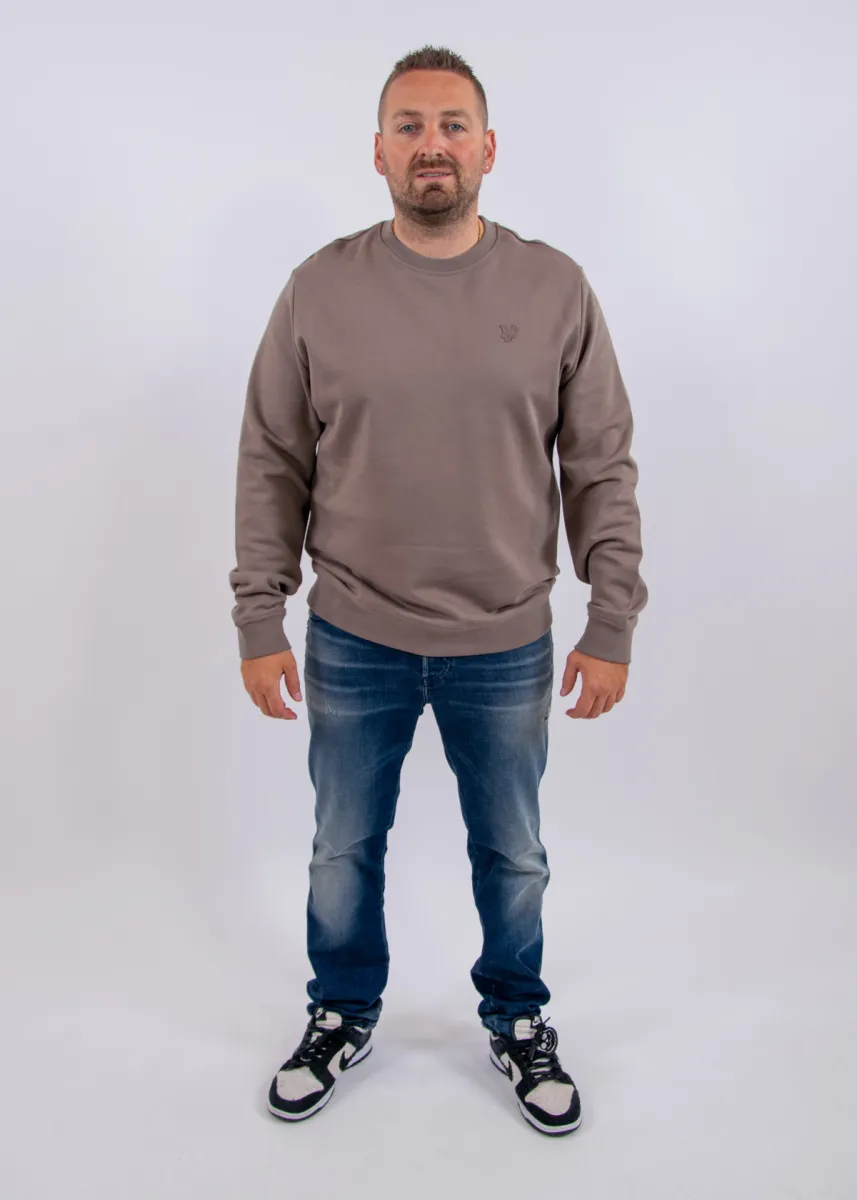 Lyle & Scott Superfine Crew Neck Sweatshirt 6 Lyle & Scott ml2255tont y268 mink taupe