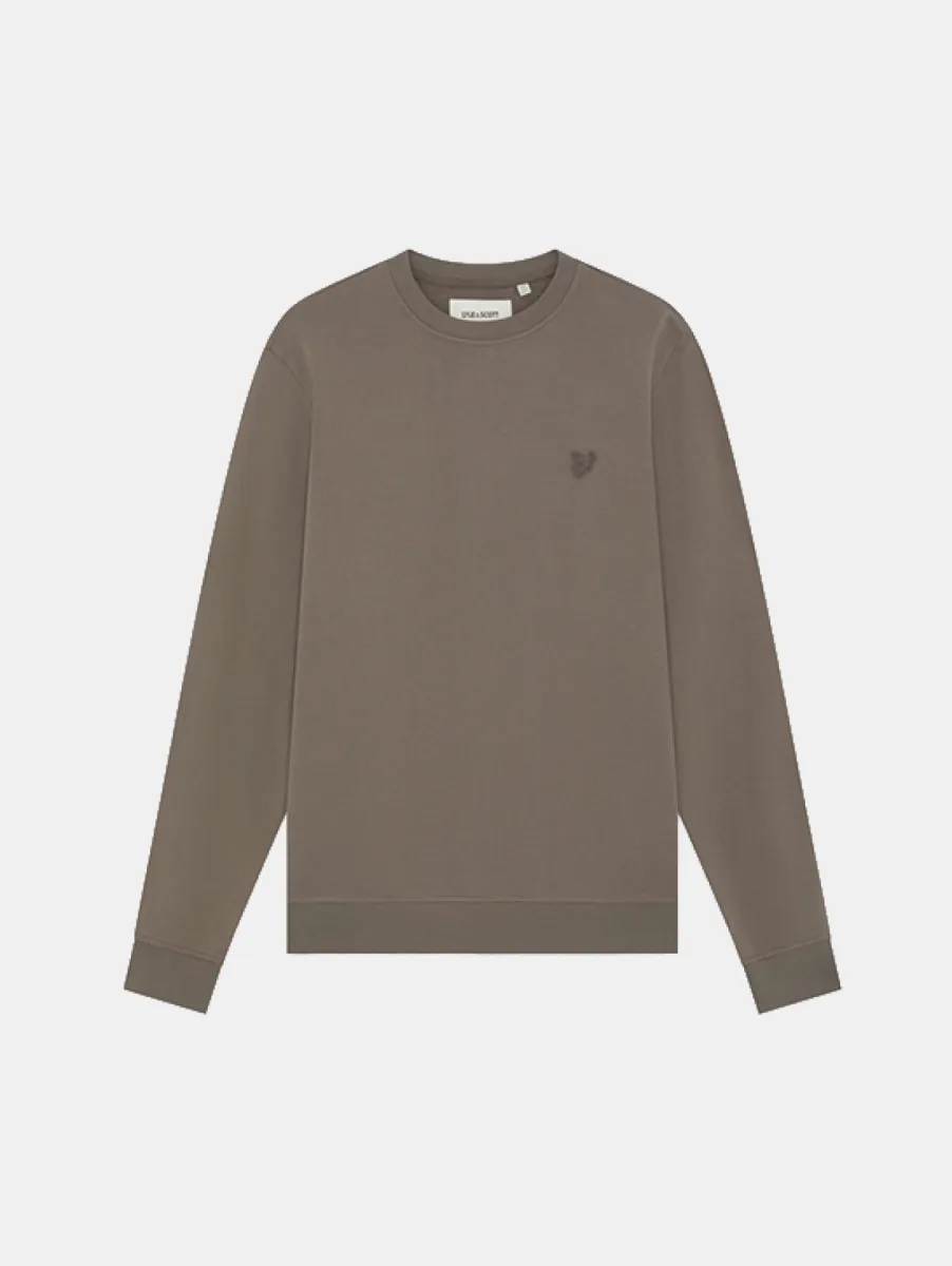 Lyle & Scott Superfine Crew Neck Sweatshirt 1 Lyle & Scott ml2255tont y268 mink taupe