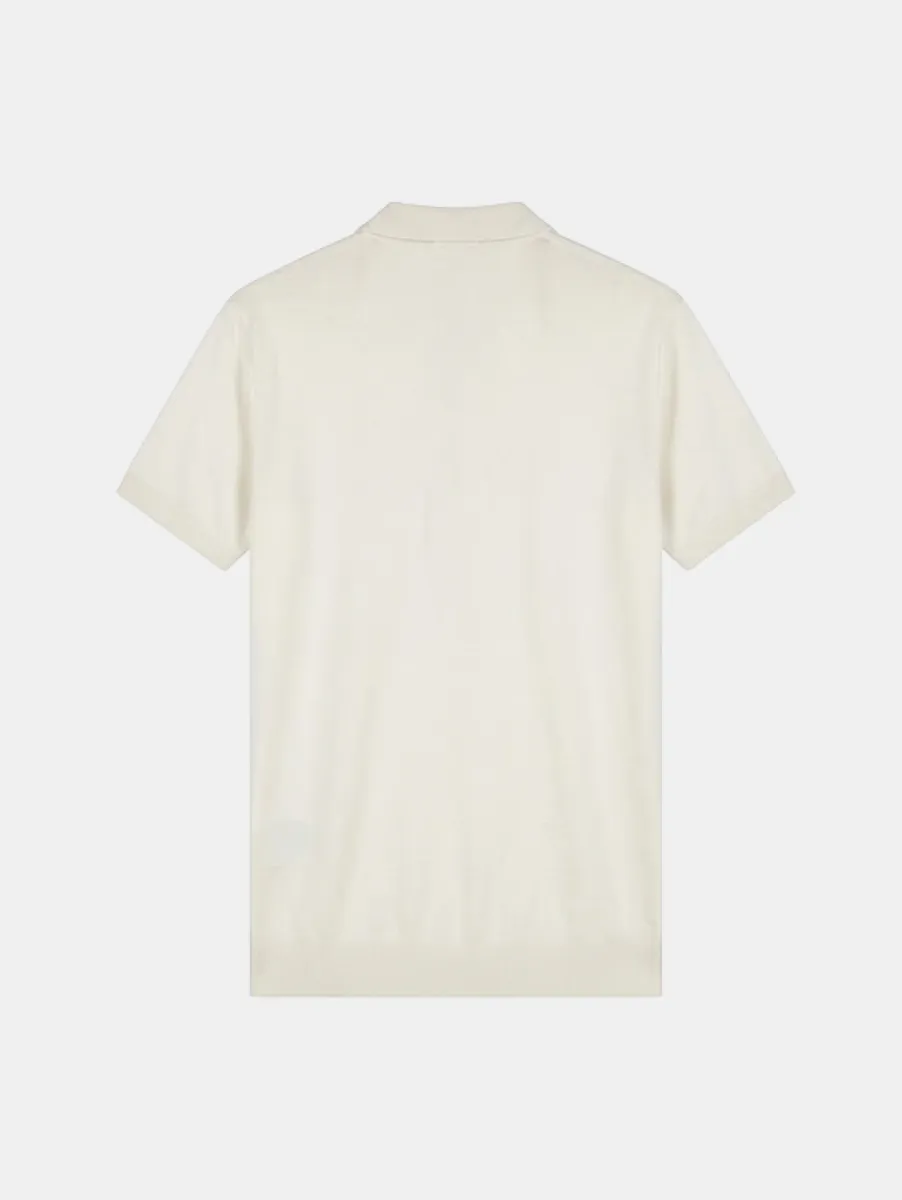 Malelions Knitted Zip Polo 2 Malelions knitted zip polo off-white