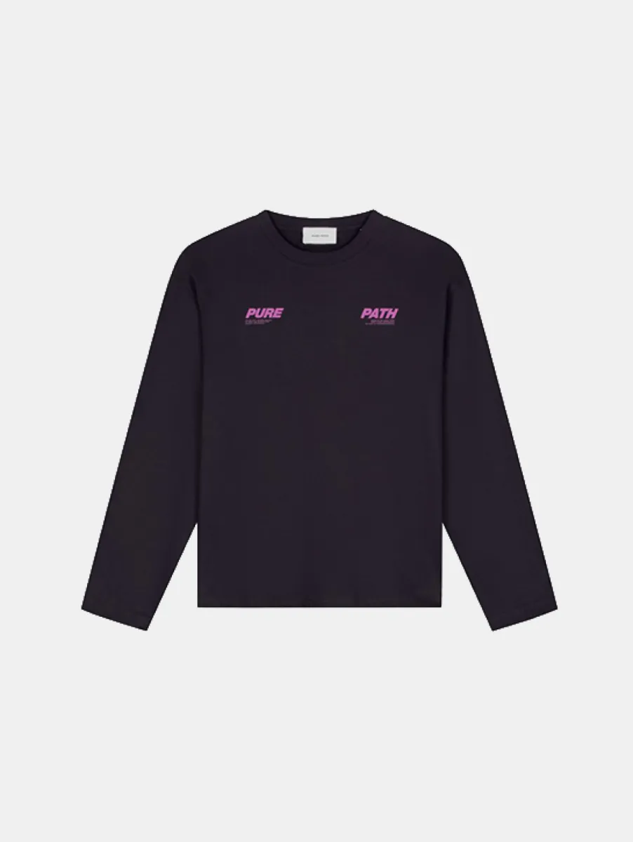 Pure Path Pure Longsleeve T-Shirt 1 Pure Path 26030111 96 dark brown
