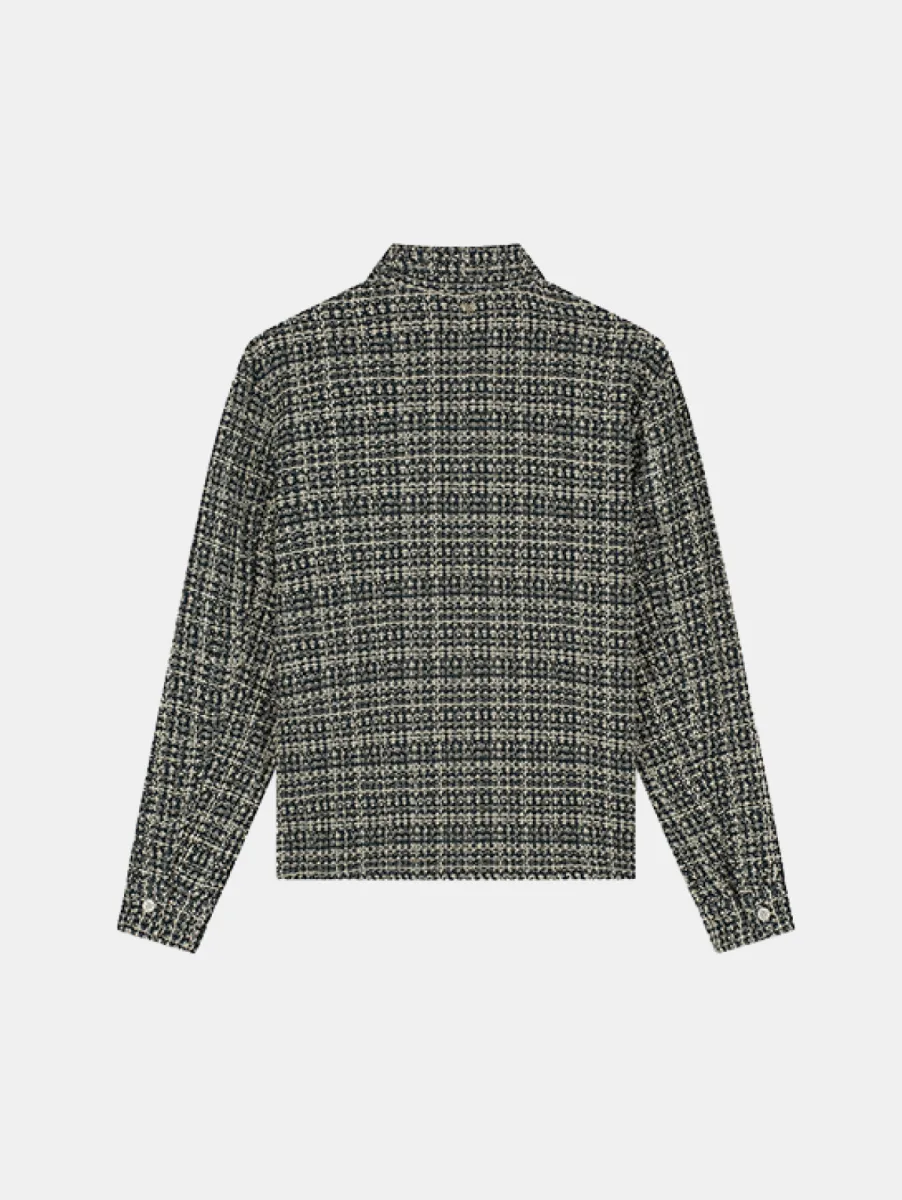 Pure Path Structured Checked Overshirt 2 Pure Path 26030208 54 ecru