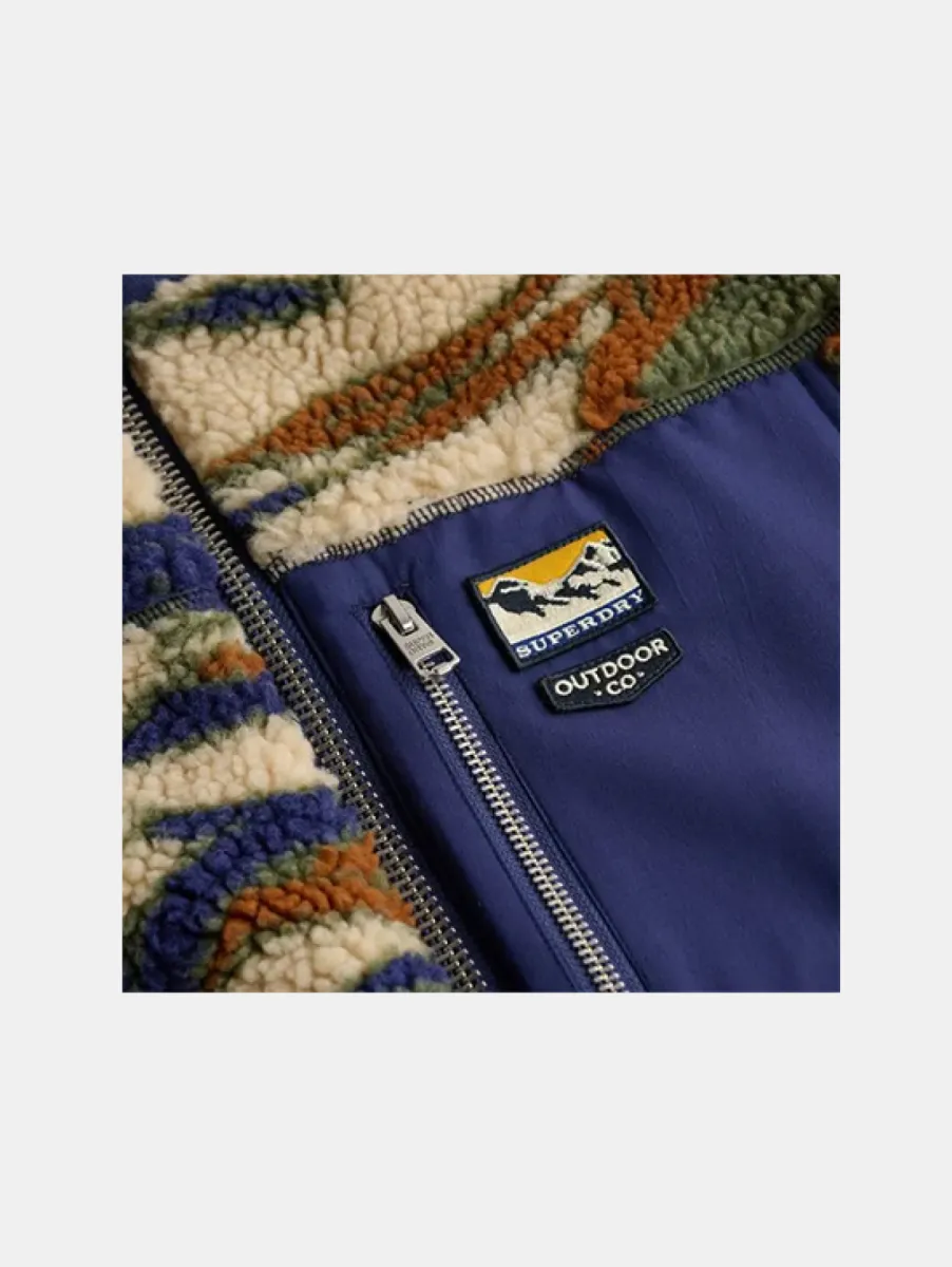 Superdry Terrain Fleece Zip Through 2 Superdry m2014622a m9e khaki terrain