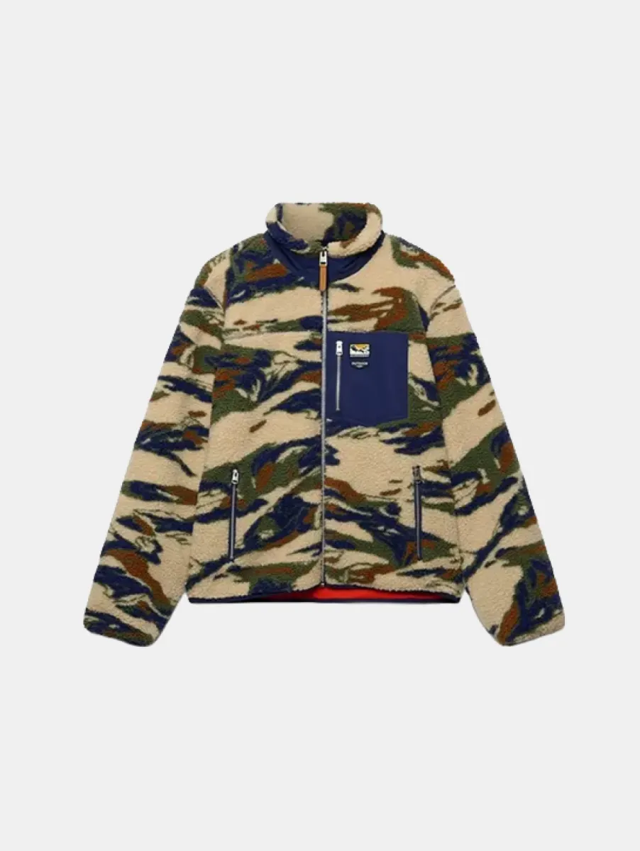 Superdry Terrain Fleece Zip Through 1 Superdry m2014622a m9e khaki terrain
