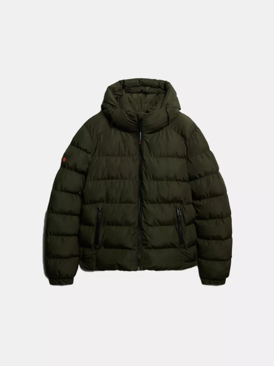 Superdry Hooded Sports Puffer Jacket 1 Superdry m5011905a h1q army khaki/army khaki