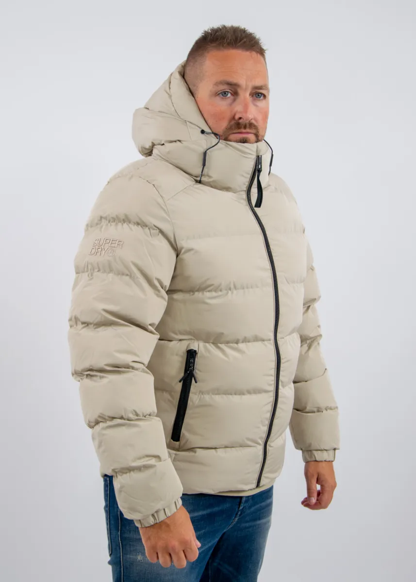 Superdry Hooded Sport Puffer Jacket 4 Superdry m5011905a l5o climbing chalk
