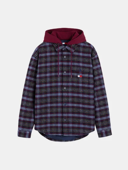 Tommy Jeans dm0dm23521 0qm calypso berry check