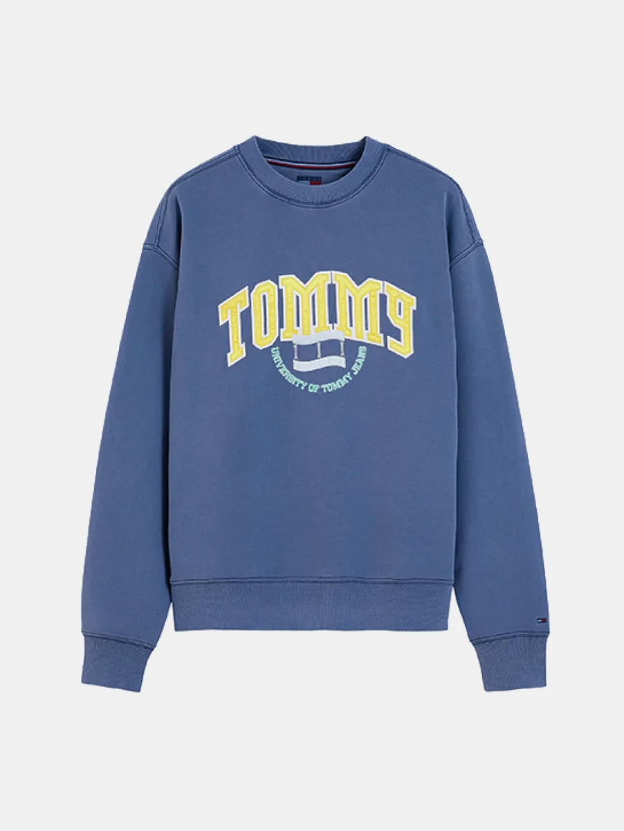 Tommy Jeans Rlx Varsity Crest Crewneck 1 Tommy Jeans dm0dm23578 c1g dark blue