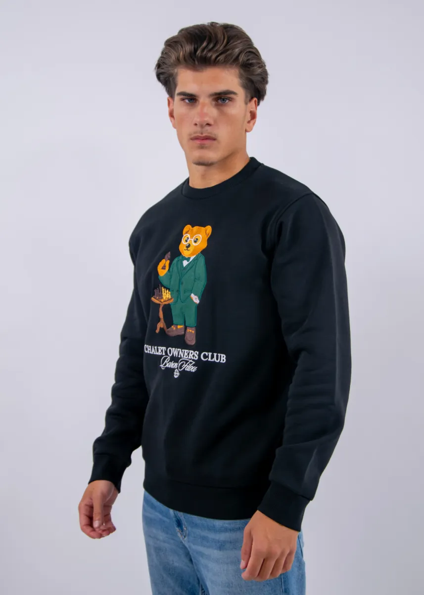 Baron Filou 184 The Chess Master Embroidered Pullover 2 Baron Filou filou 184 embroidered pullover black
