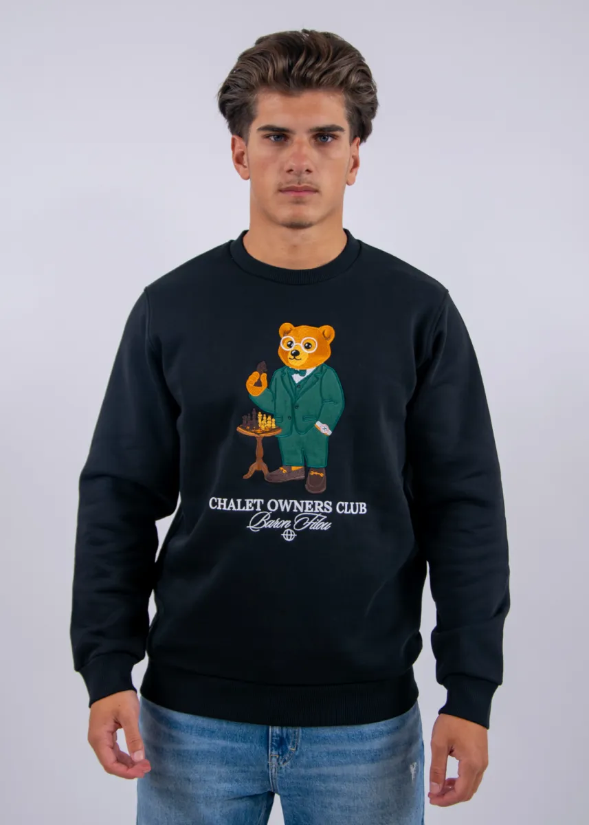 Baron Filou 184 The Chess Master Embroidered Pullover 1 Baron Filou filou 184 embroidered pullover black