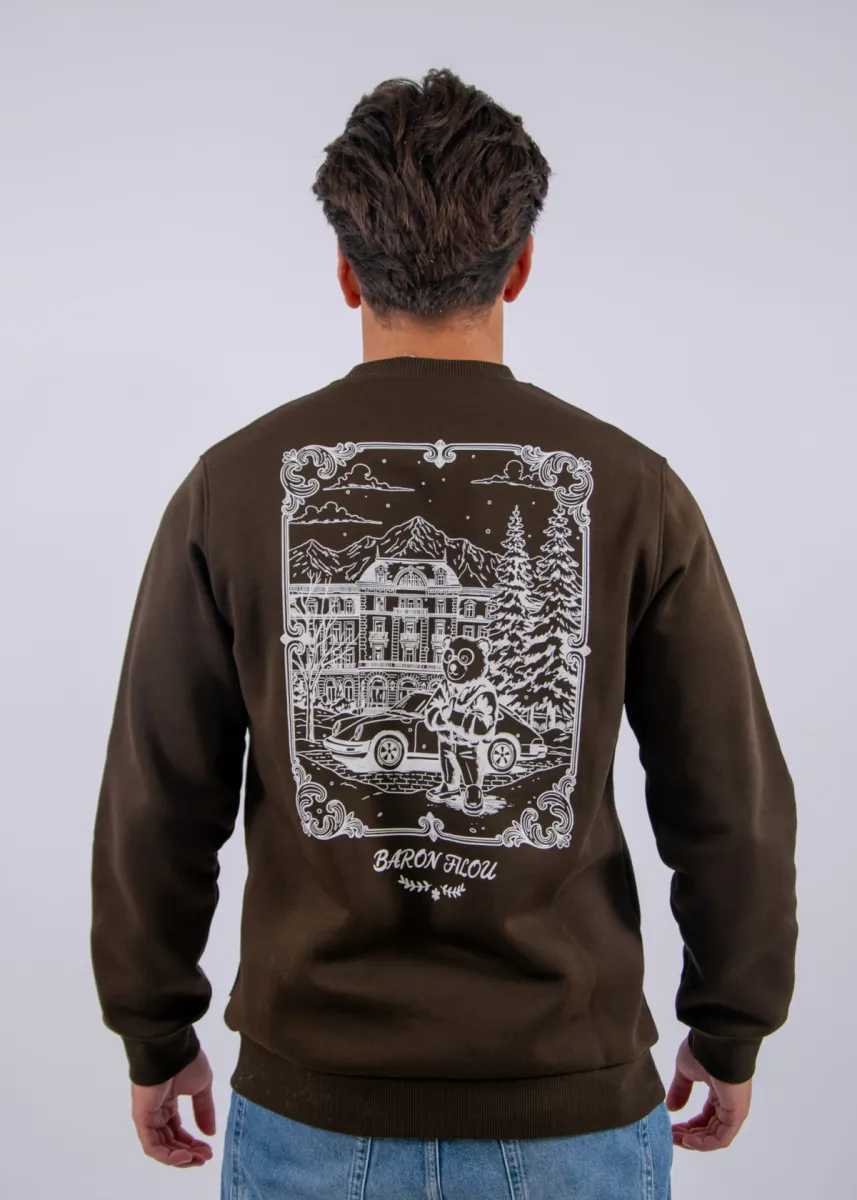 Baron Filou 186 The Vintage Driver Backprint Poster Lineart Pullover 3 Baron Filou filou 186 backprint poster chocolate brown