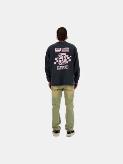 Black Bananas script racing longsleeve black