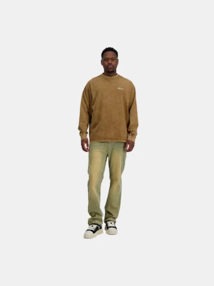Black Bananas script racing longsleeve brown