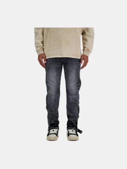 Black Bananas slim seam denim grey