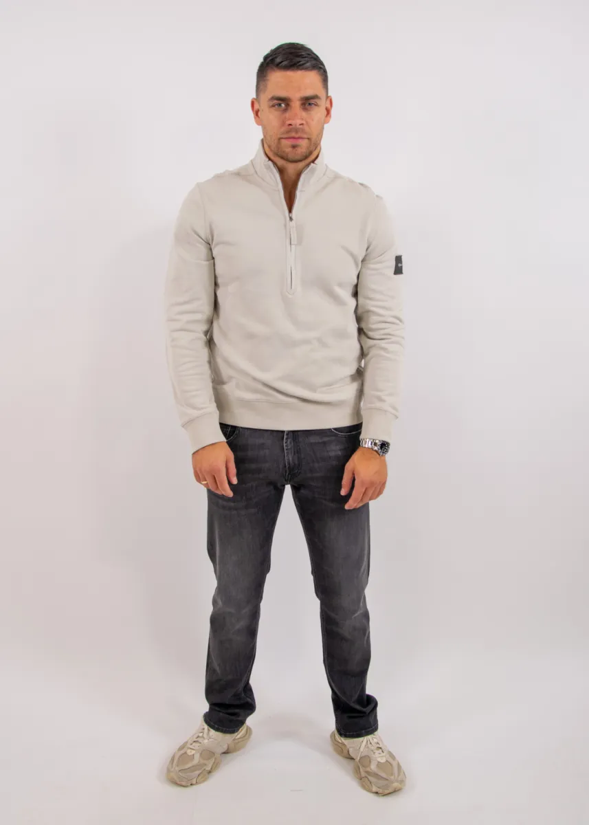 Calvin Klein Jeans LS EU 350Terry Badge Qtr Zip 5 Calvin Klein Jeans lv04rj203g pdj moonstruck