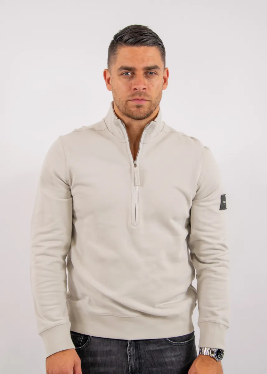 Calvin Klein Jeans LS EU 350Terry Badge Qtr Zip 2 Calvin Klein Jeans lv04rj203g pdj moonstruck