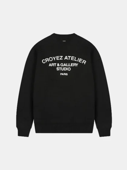 Croyez art studio knit sweater black