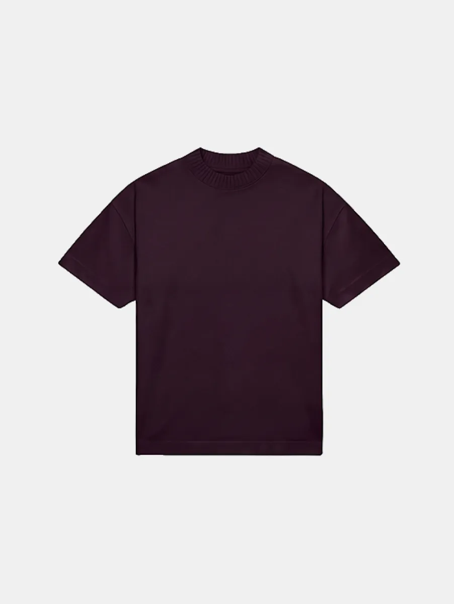 Croyez Art Studio Knit T-Shirt 2 Croyez art studio t-shirt raisin red