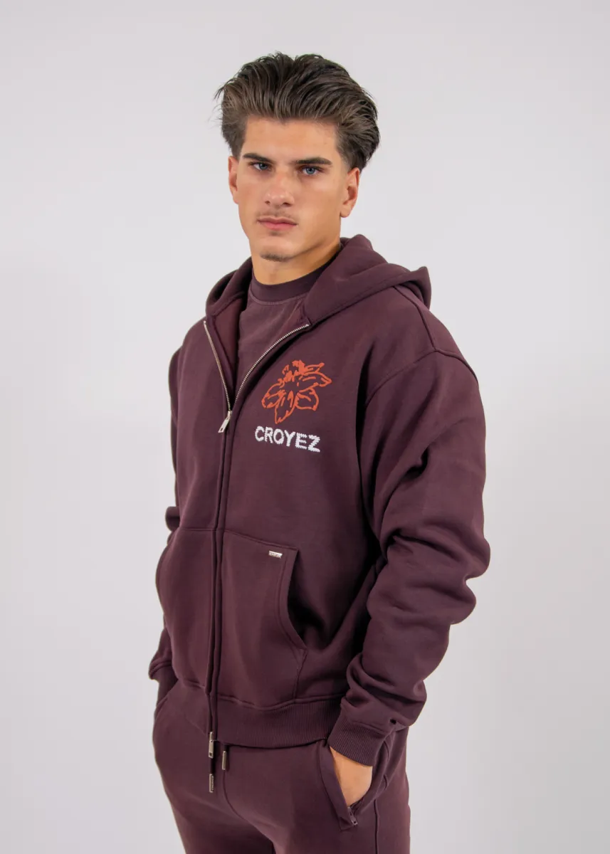Croyez Gardener Zip Hoodie 4 Croyez gardener zip hoodie raisin red