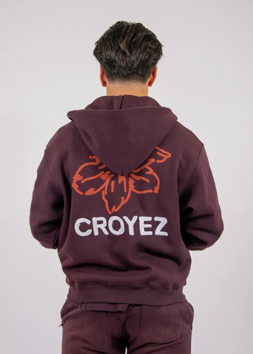 Croyez Gardener Zip Hoodie 5 Croyez gardener zip hoodie raisin red