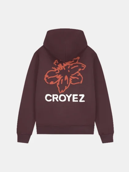 Croyez gardener zip hoodie raisin red