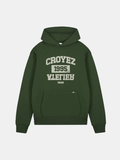 Croyez heavyweight college hoodie forest green