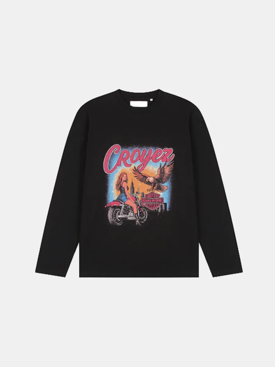 Croyez Midnight Eagle Longsleeve T-Shirt 1 Croyez midnight eagle longsleeve t-sh black