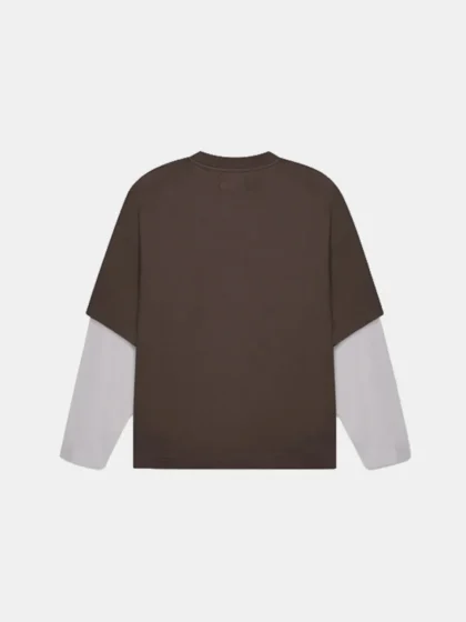 Croyez montagne double sleeve shirt brown