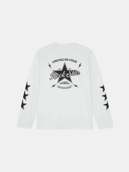 Croyez rockstar longsleeve t-shirt white
