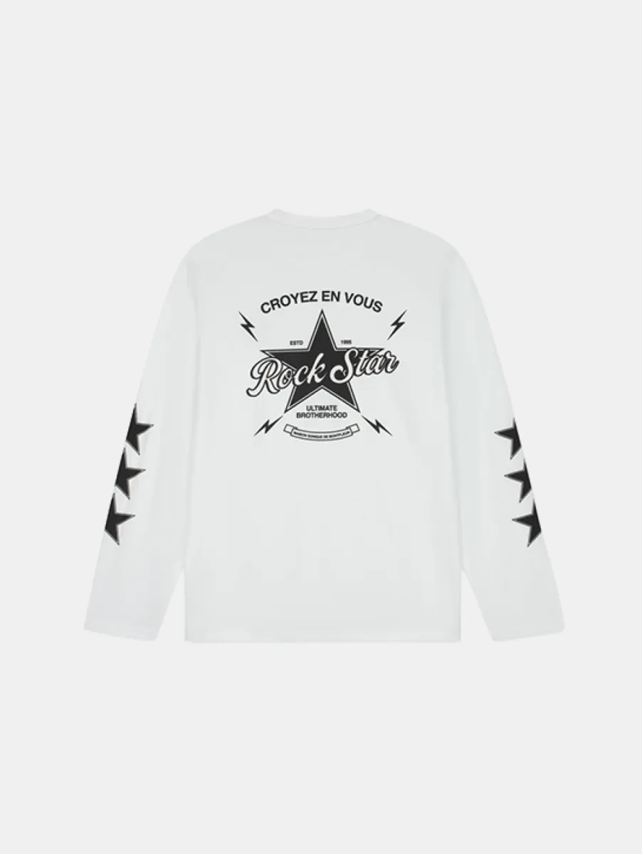 Croyez Rockstar Longsleeve T-Shirt 1 Croyez rockstar longsleeve t-shirt white