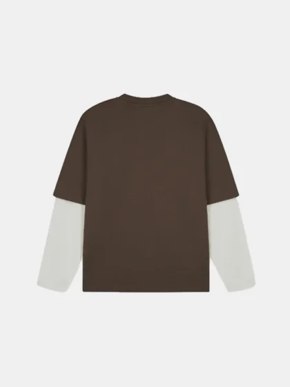Croyez showroom double sleeve t-shirt brown