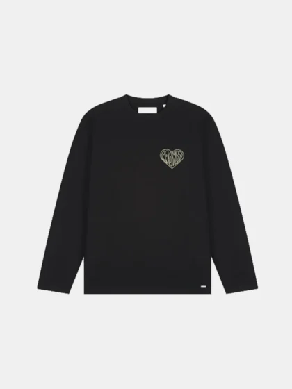Croyez stitched heart longsleeve t black