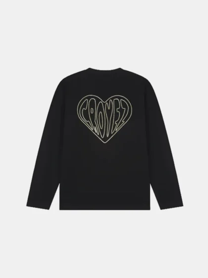 Croyez stitched heart longsleeve t black