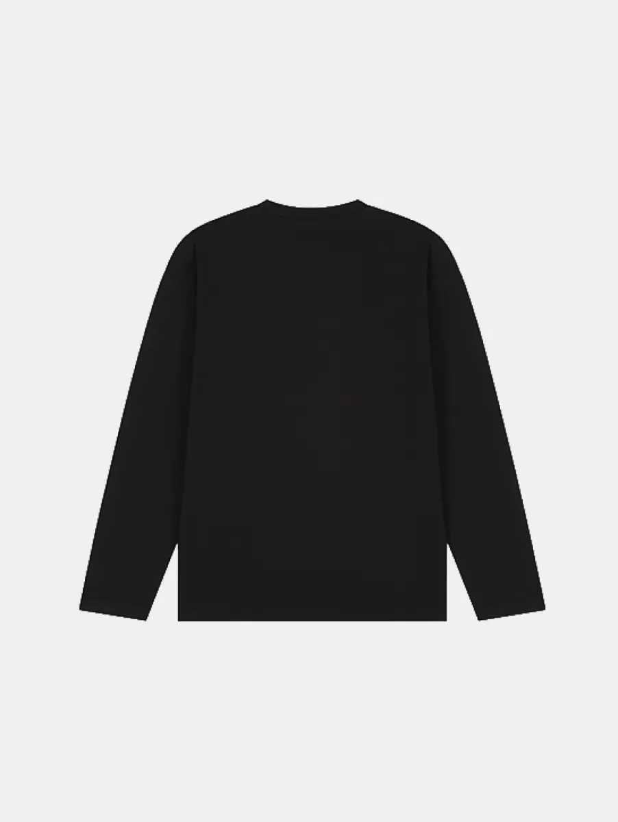 Croyez Studio Damaged Longsleeve T-Shirt 2 Croyez studio damaged longsleeve t- black
