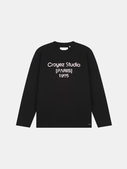 Croyez studio damaged longsleeve t- black