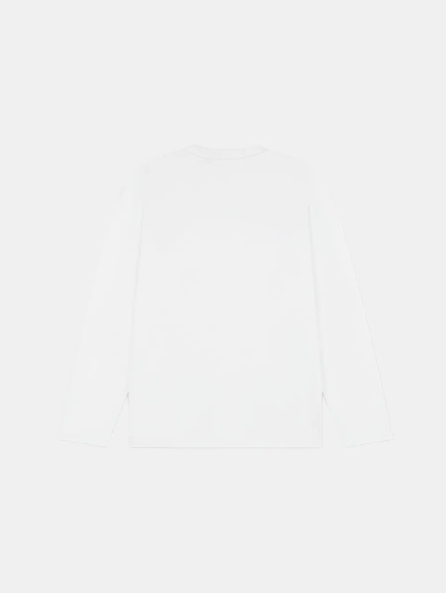 Croyez Studio Damaged Longsleeve T-Shirt 2 Croyez studio damaged longsleeve t- white