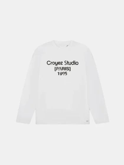 Croyez studio damaged longsleeve t- white