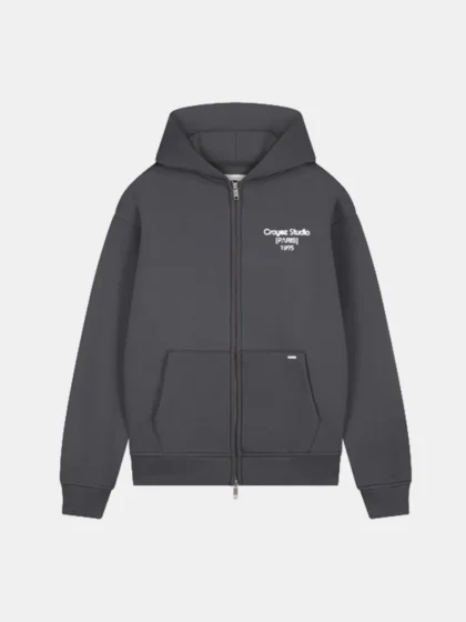 Croyez studio damaged zip hoodie antra
