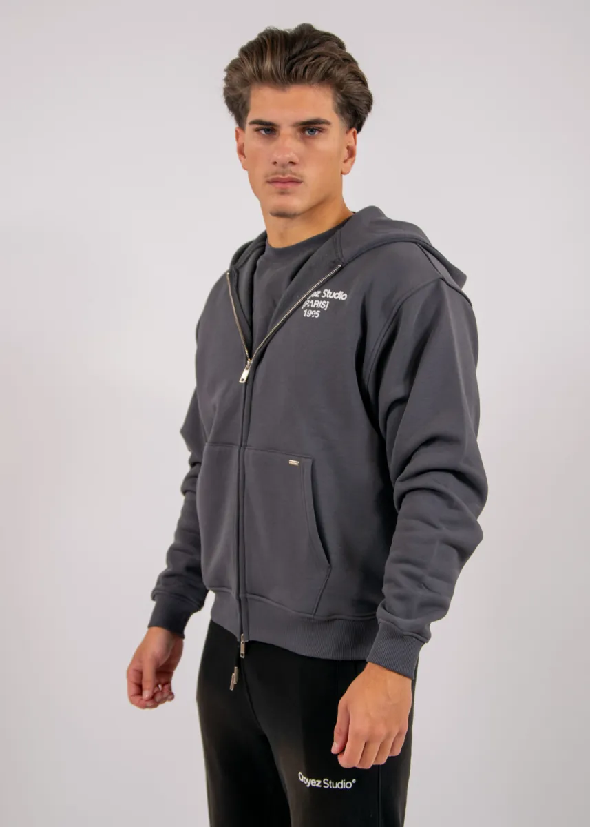 Croyez Studio Damaged Zip Hoodie 4 Croyez studio damaged zip hoodie antra