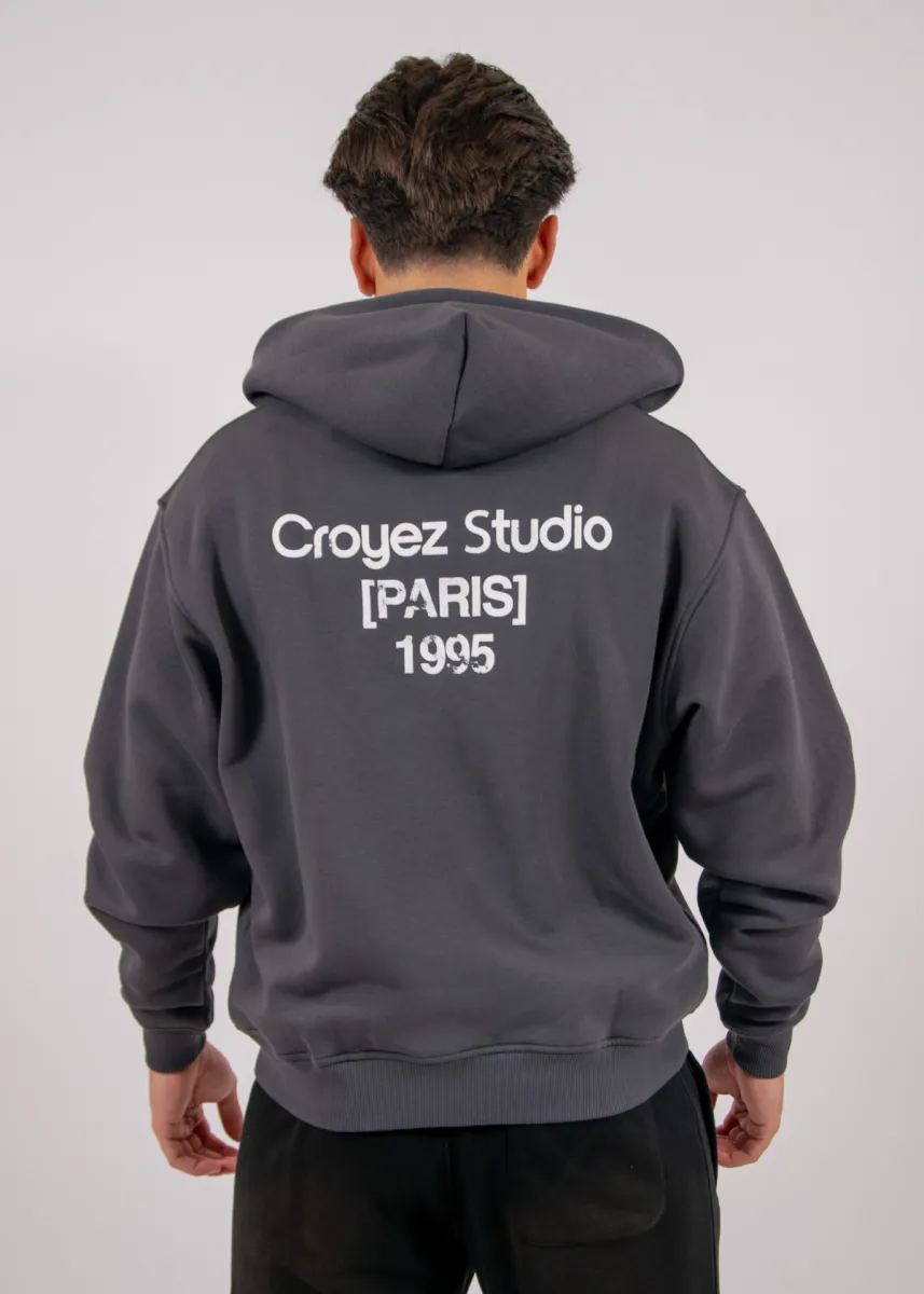 Croyez Studio Damaged Zip Hoodie 5 Croyez studio damaged zip hoodie antra
