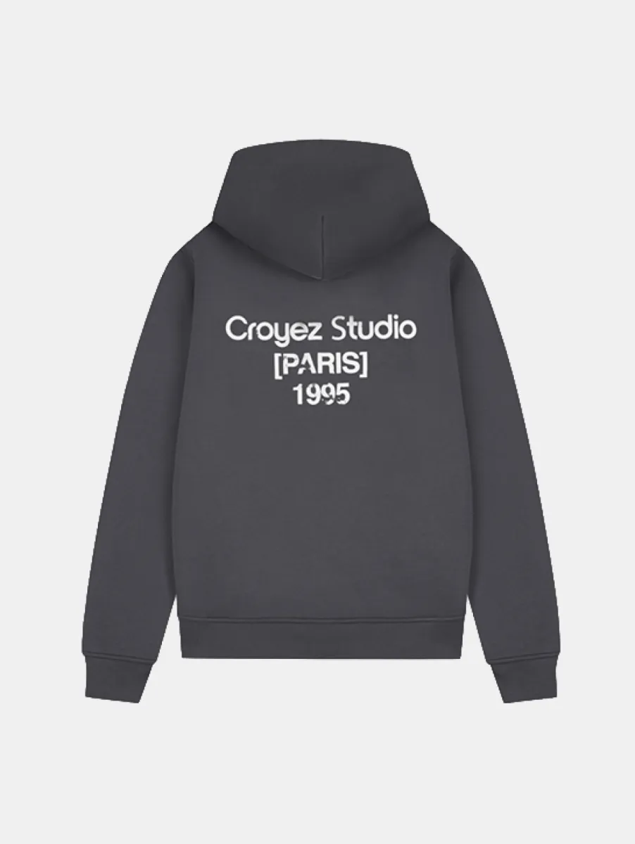 Croyez Studio Damaged Zip Hoodie 1 Croyez studio damaged zip hoodie antra