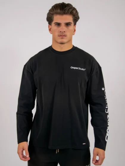 Croyez studio faded longsleeve t-shi black