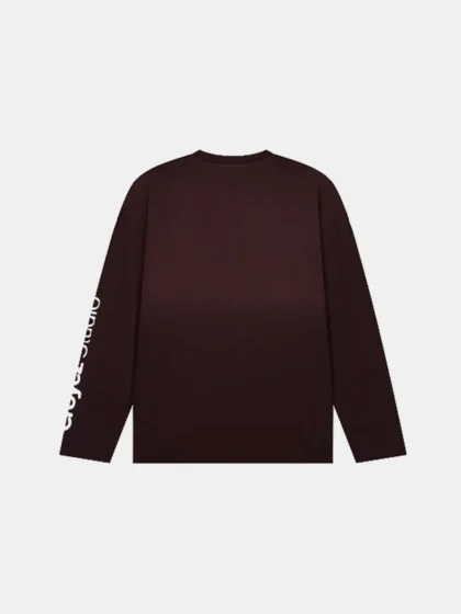 Croyez studio faded longsleeve t-shi raisin red