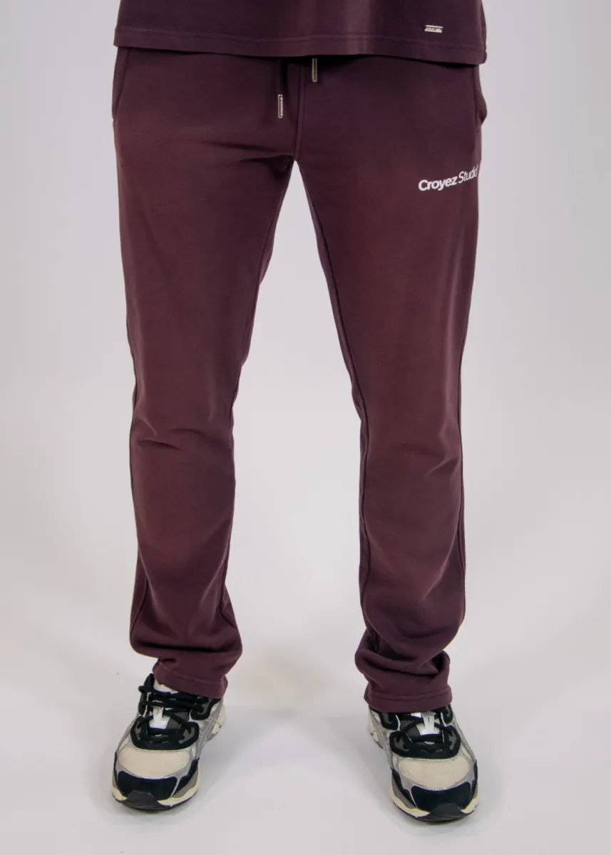 Croyez Studio Faded Straight Leg Sweatpants 3 Croyez studio faded straighty leg swe raisin red