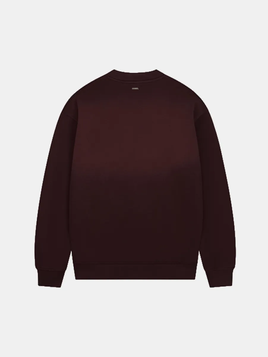 Croyez Studio Faded Sweater 2 Croyez studio faded sweater raisin red
