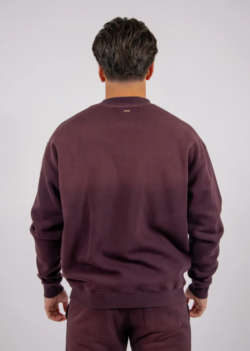 Croyez Studio Faded Sweater 5 Croyez studio faded sweater raisin red